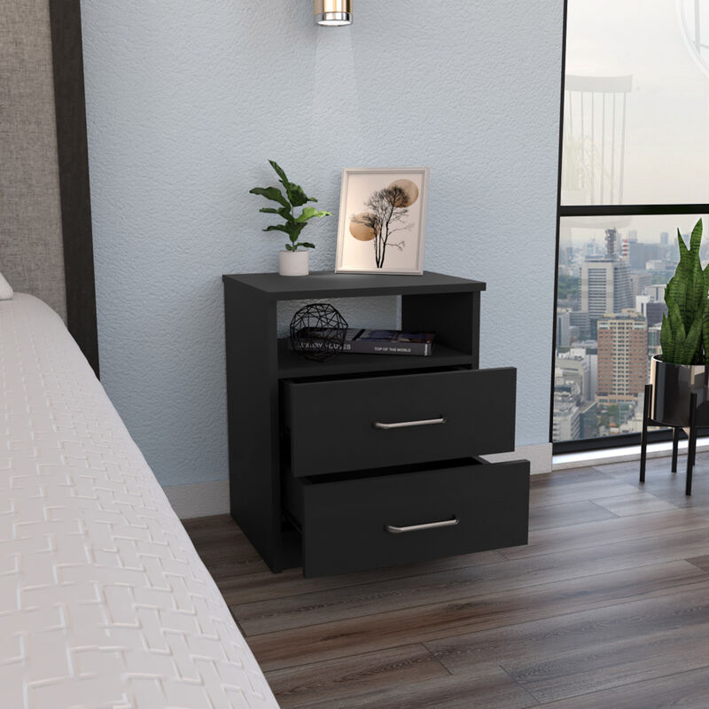 Streamdale Napoles Nightstand, Superior Top, Two Drawers, One Shelf image number 2