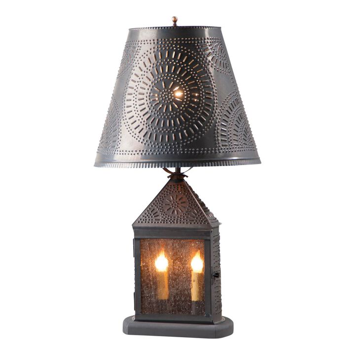 Irvins Country Tinware Harbor Lamp With Chisel Shade In Kettle Black