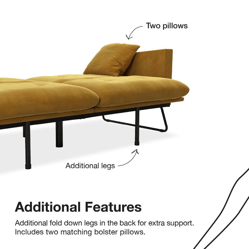 Neely Futon with Bolster Pillows