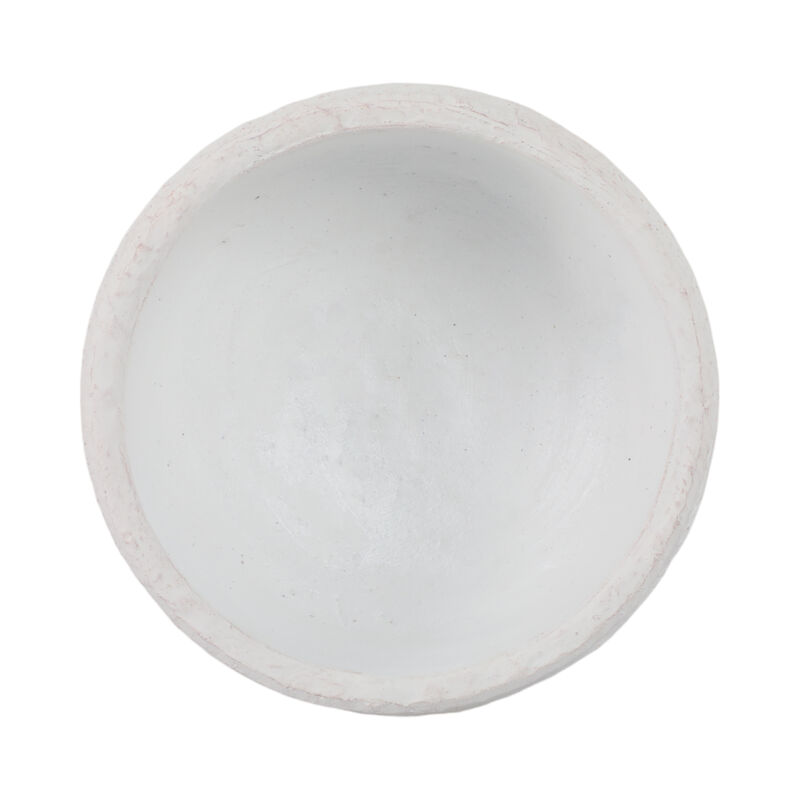White Textured Terracotta Bowl