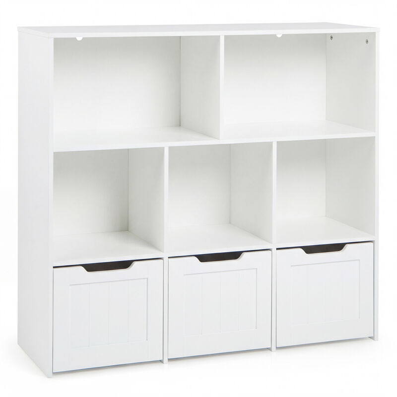 Kids Toy Organizer with Movable Drawers and Open Cubby Storage image number 0
