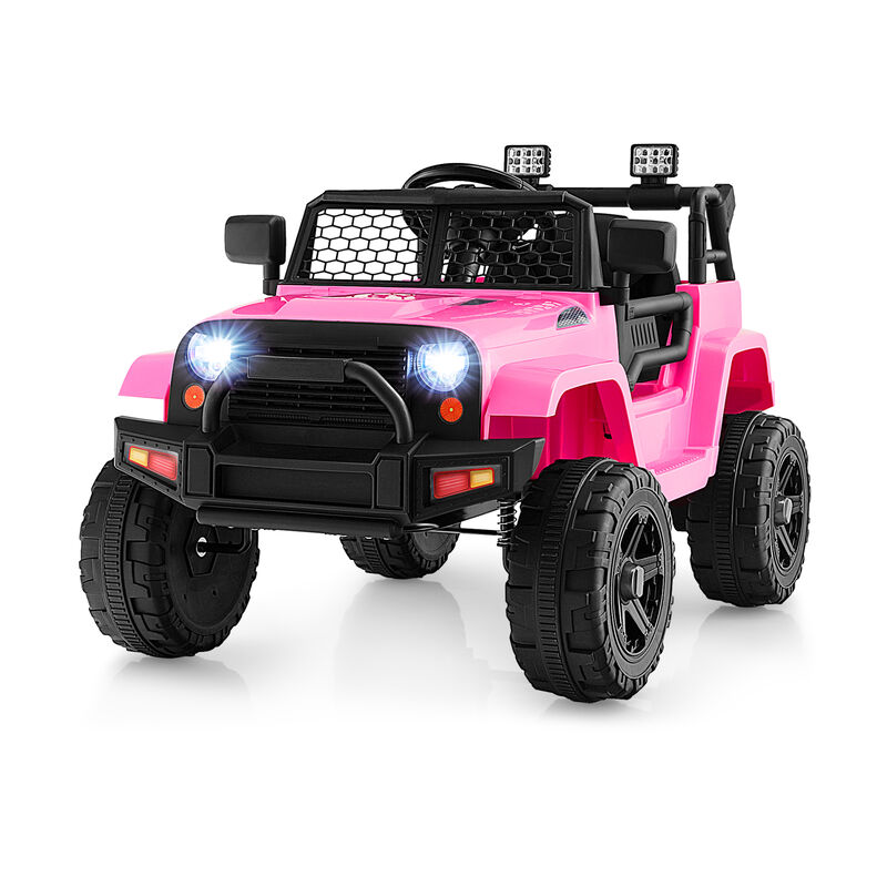 Kids 12V Electric Ride On Truck with Remote Control and Working Headlights image number 0