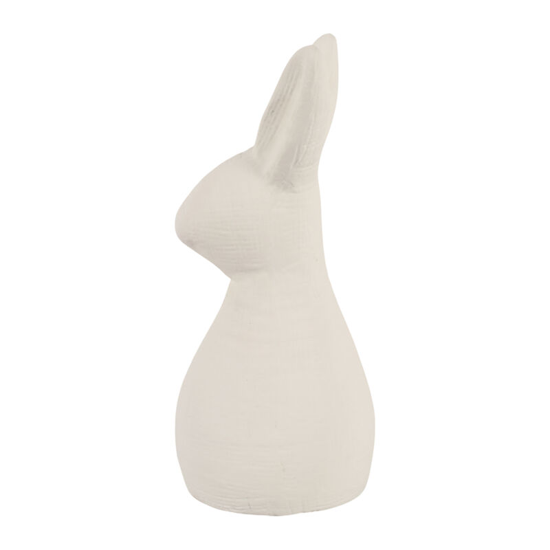 9x4" Textured Terracotta Bunny, Ivory image number 4