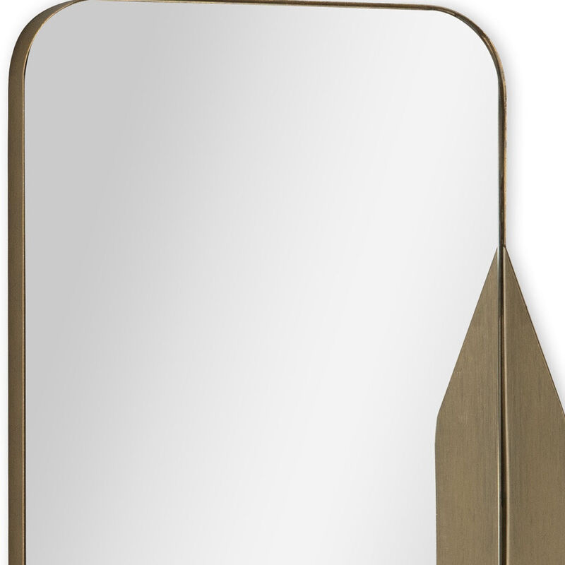 HomeRoots 28" Bronze Metal Accent Mirror image number 5