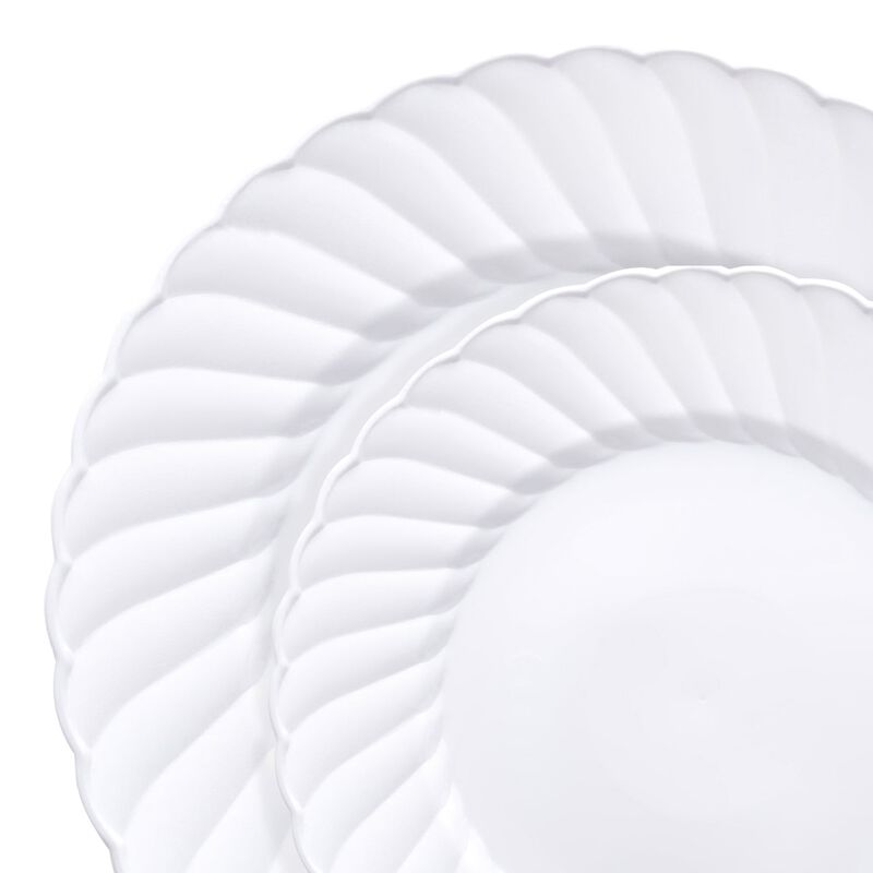 White Flair Plastic Dinnerware Value Set (72 Sets) image number 9