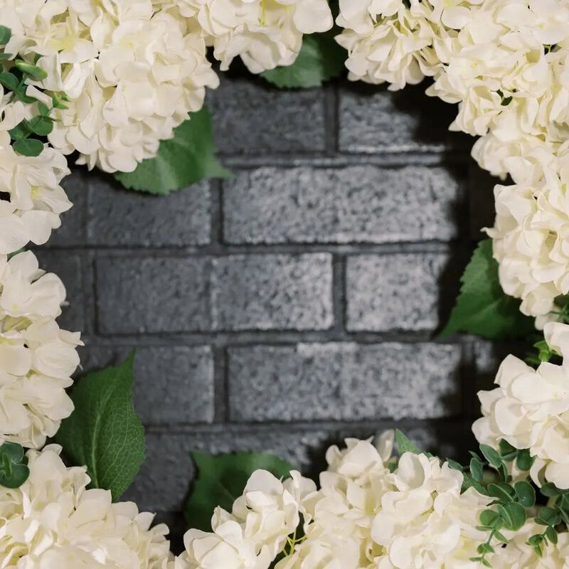 30" Artificial White Hydrangea Wreath image number 2