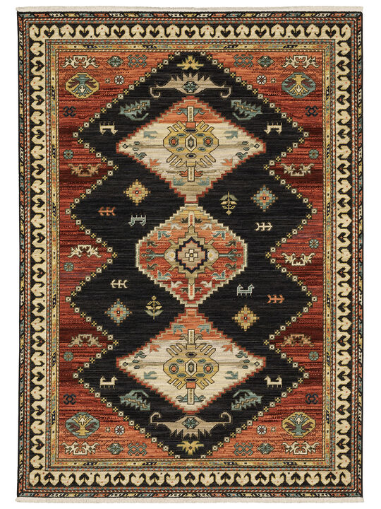 Lilihan 5'3" x 7'6" Navy Rug