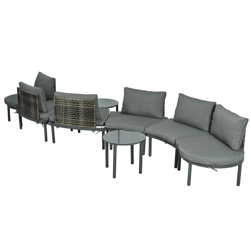 Merax Patio Sofa Furniture Set for Backyard, Garden, Poolside