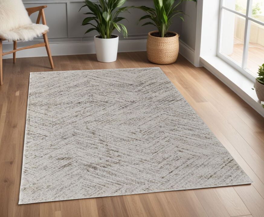 HomeRoots Geometric Power Loom Area Rug