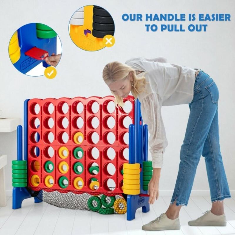 4-to-Score Outdoor Giant Game Set with Blue Net Storage