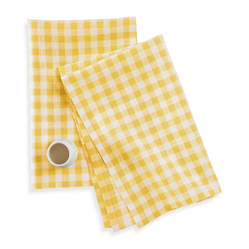 Linen Kitchen Towels - Gingham Check image number 2