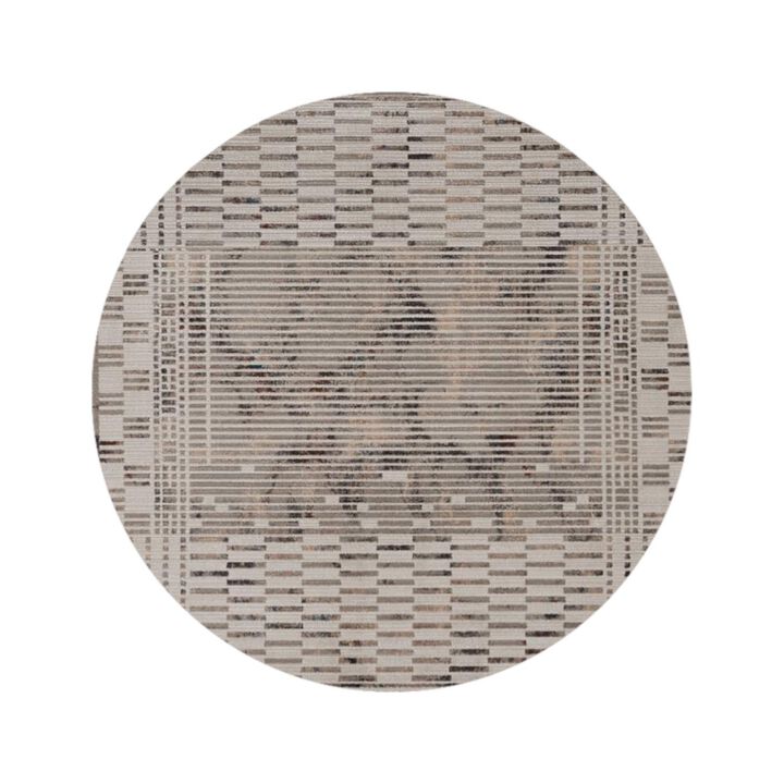 HomeRoots Abstract Round Rug