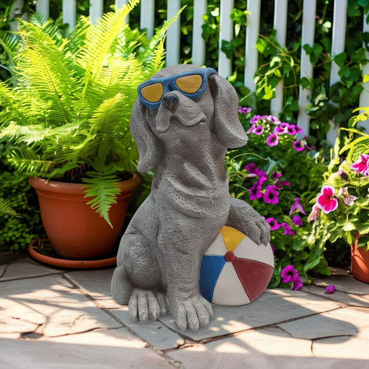 Beach Dog Garden Statue