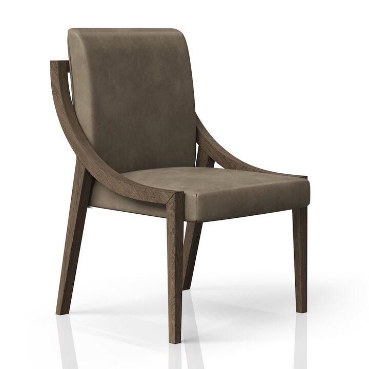 Aurora Latte & Leather Sling Chair