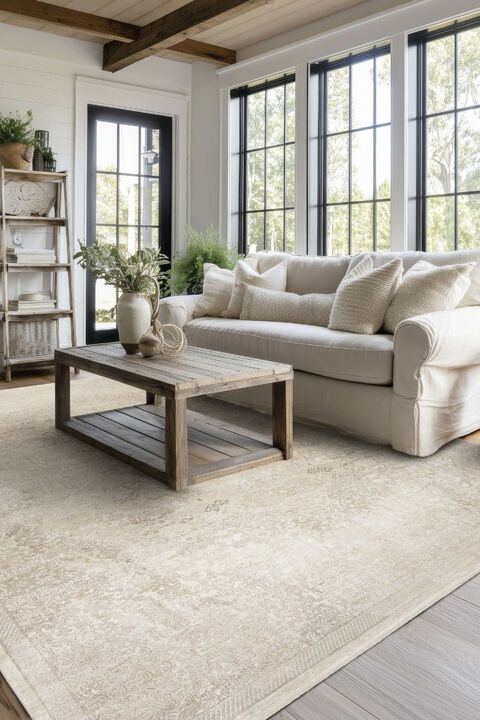 Surrey Hills Grinstead Flaxen Beige 5'3" x 7'10" Rug