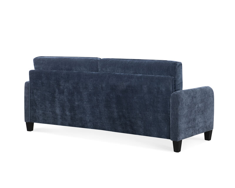 Everly Blue Velvet Sofa