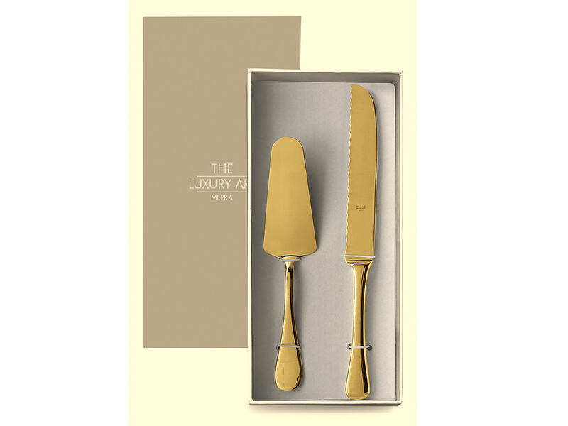 Brescia Gold Cake Set - 2 Pc