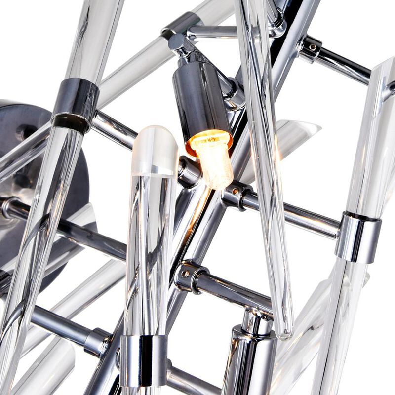 CWI Lighting Icicle 3 Light Wall Light With Chrome Finish