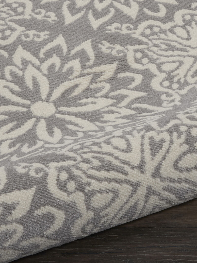 Jubilant JUB06 Ivory/Gray 5'3" x Round Rug