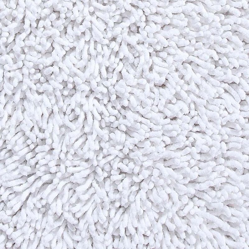 Knightsbridge Chenille Shaggy 220 GSF Non Skid Back Bath Rug 17 x 24 - White