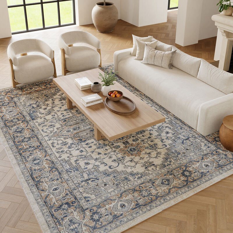 Quarry QUA05 Ivory/Gray 6' x 9' Oval Rug image number 10
