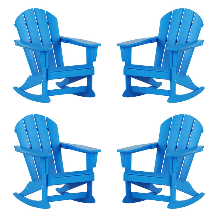 WestinTrends Outdoor Rocking Poly Adirondack Chair (Set Of 4)