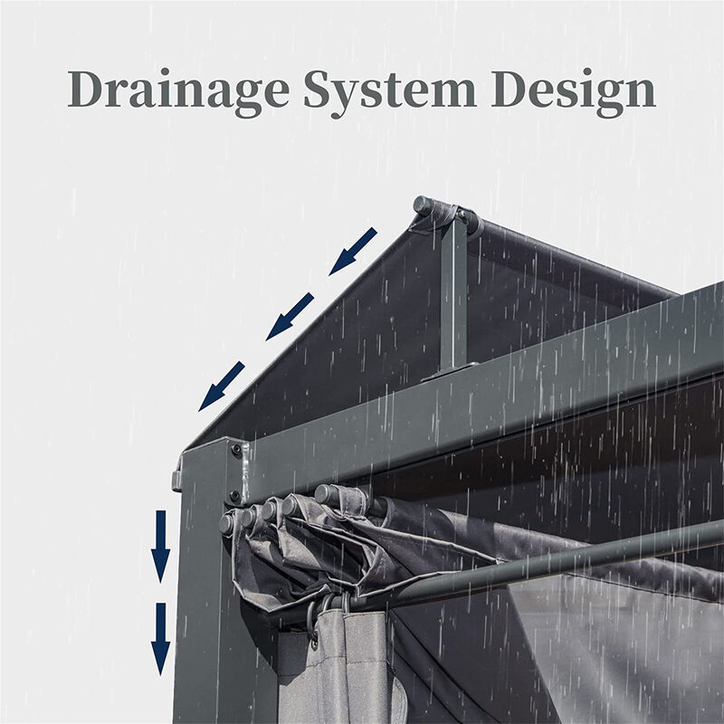 Streamdale Outdoor Double Chaise Daybed with Canopy & Cup Holder