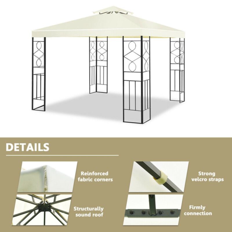 2 Tiers Patio Gazebo Canopy Tent