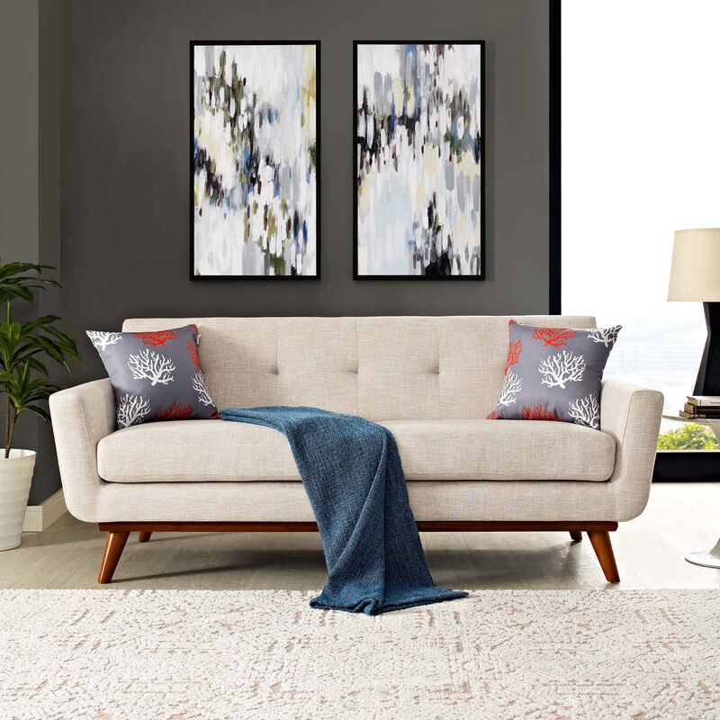Engage Upholstered Fabric Loveseat image number 1