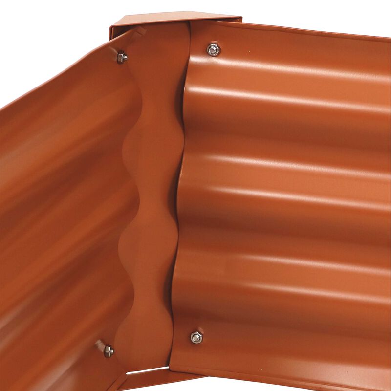 Sunnydaze 41" Square Steel Raised Garden Bed