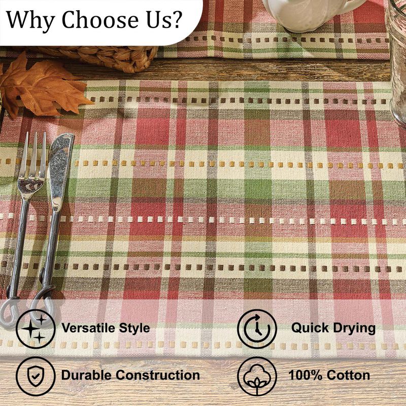 Park Designs Winfield Plaid Red Placemat Set Of 4 image number 4