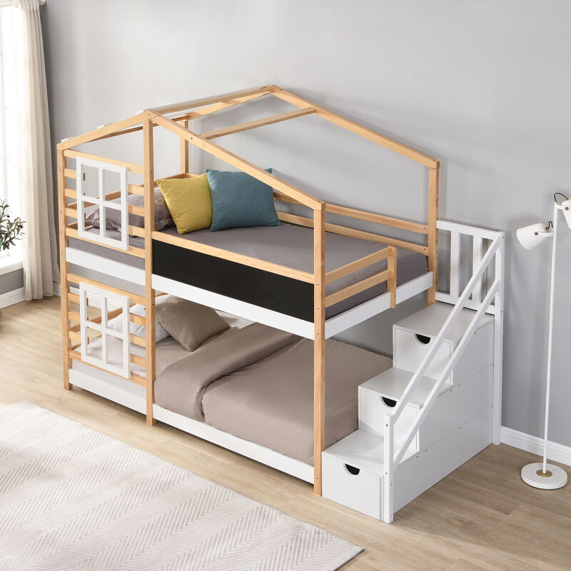 Skedce Twin over Twin Bunk Bed image number 2