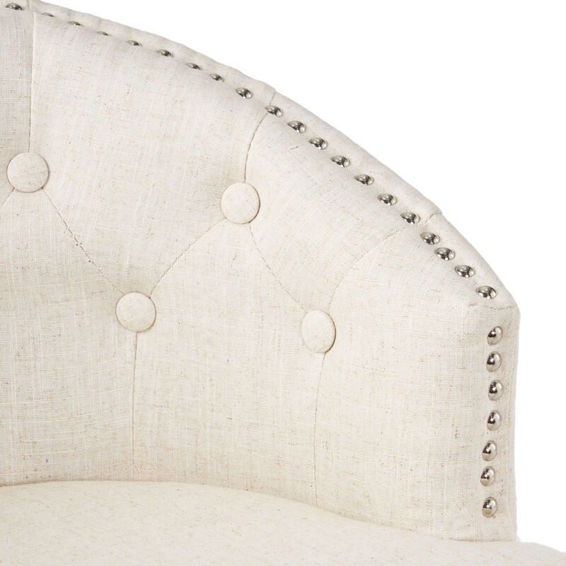 Merax Contemporary Button-Tufted Swivel Barstools image number 3