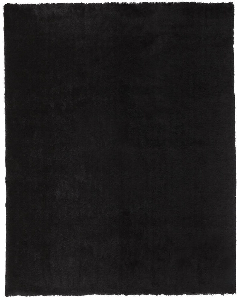 4 X 6 Black Shag Tufted Handmade Area Rug image number 0