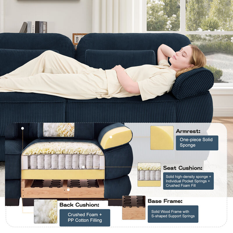 Rongir 2-Seater Sofa with Ottoman image number 3