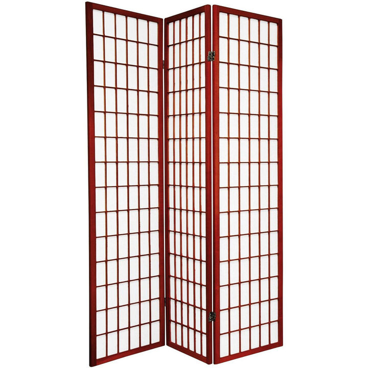 Legacy Decor 6 Panel Japanese Oriental Style Room Screen Divider Black Color