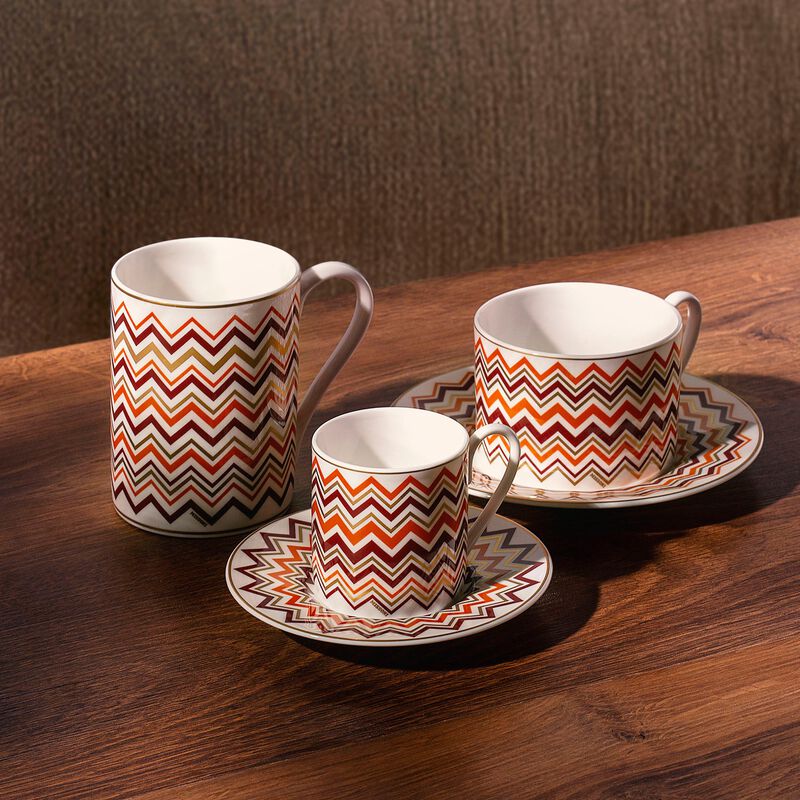 Tea Cup & Saucer ICONIC Set of 6, cup diam. 3.35", H 2.36", saucer diam. 6.1" image number 2