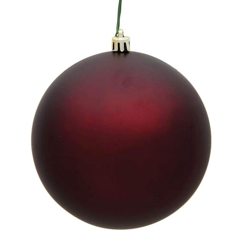 Vickerman 482216 - 3" Burgundy Matte Ball Christmas Tree Ornament (12 pack) (N590865DMV) image number 0