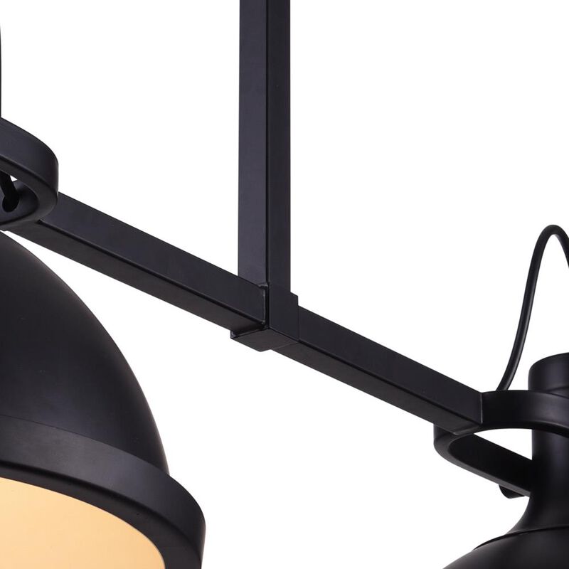 Strum 3 Light Island Chandelier With Black Finish