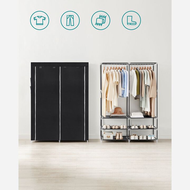 BreeBe Portable Closet Wardrobe with Shoe Rack and Cover