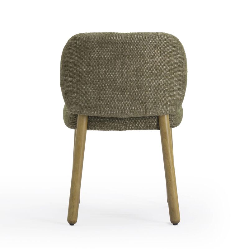 Tov Furniture Foxy Olive Green Textured Fabric Dining Chair image number 4