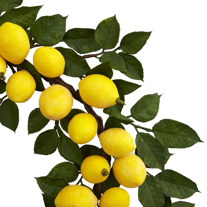HomPlanti 24" Lemon Wreath