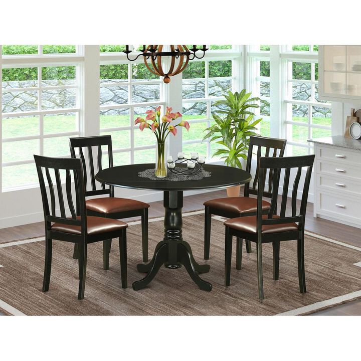 5 PC Dining room set for 4-Dinette Table and 4 Kitchen Chairs