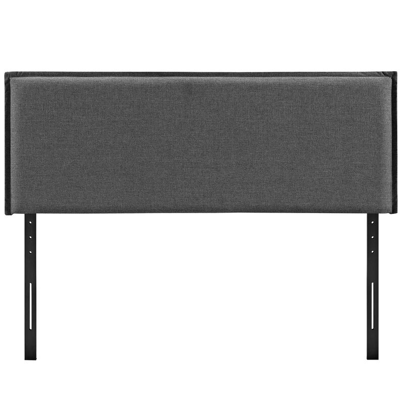 Modway - Camille Full Upholstered Fabric Headboard Gray image number 3