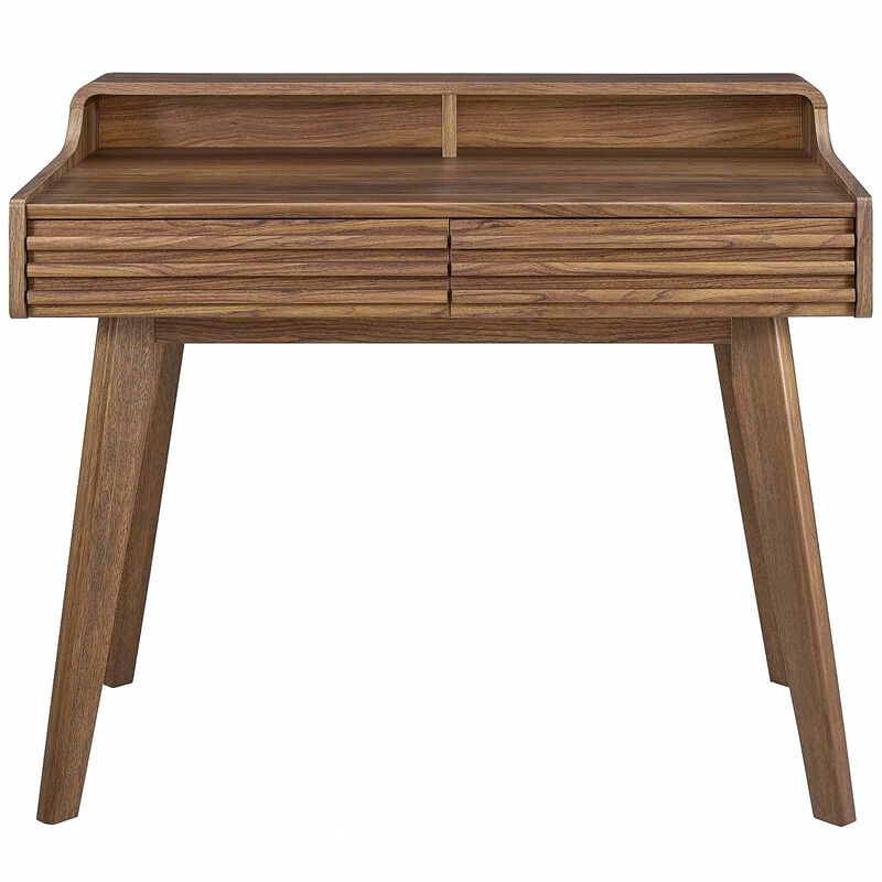 Modway Render Mid-Century Modern Writing Desk in Walnut image number 3