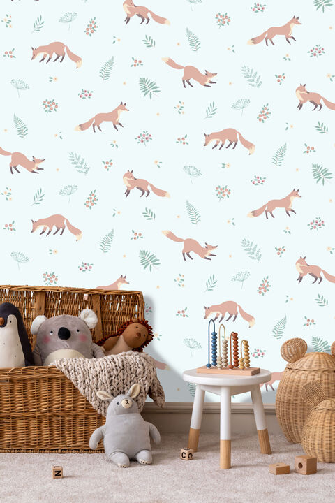 Fox and Fern Wallpaper