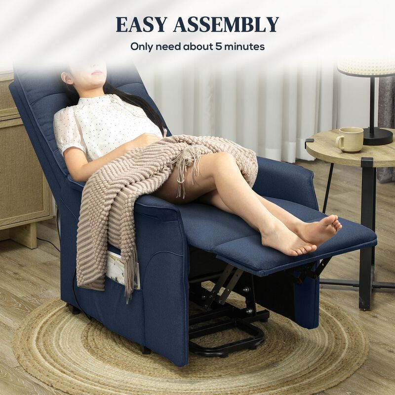 Cozy Brown Massage Recliner: 6 Vibration Points, Footrest, Padding