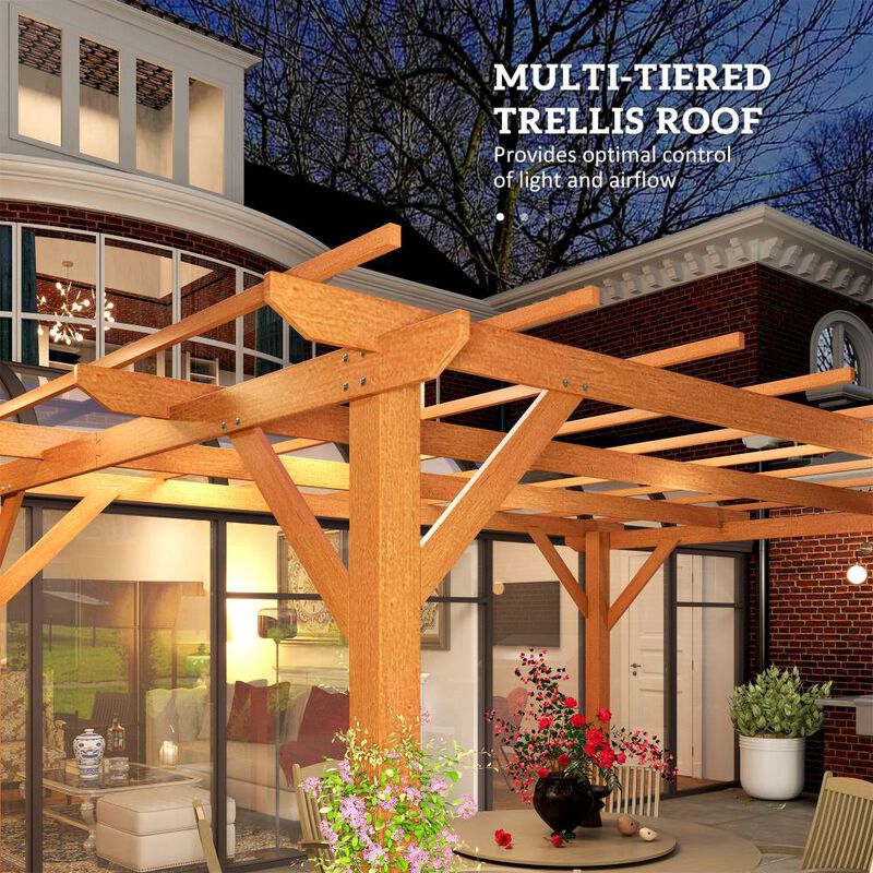 Hivvago 10x13 Outdoor Pergola Gazebo for Garden image number 4
