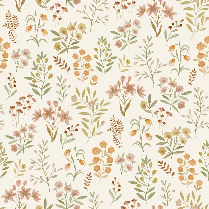 Inia Classical Floral All-over Multi-colored Wallpaper INA80102