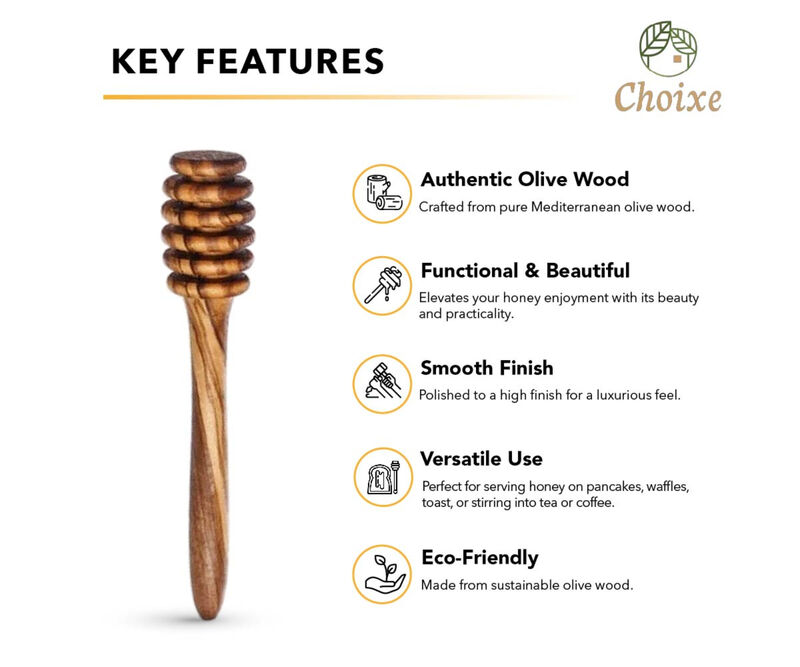 Olive Wood Honey Spoon image number 3